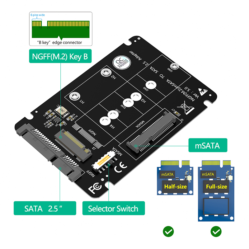 M.2 ngff msata ssd para sata 3 - Memory Card Ssd avaliação e preço