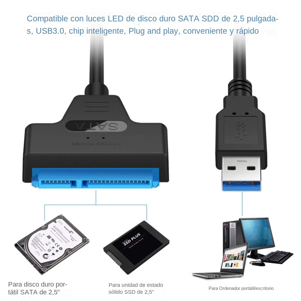 Cabo USB 3.0 SATA 3 de 30cm, A - External Ssd avaliação e preço